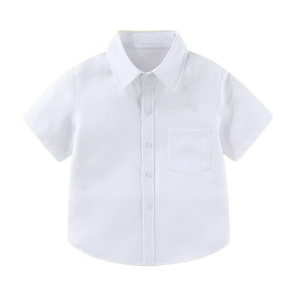 Tiijoy Toddler Boys Short Sleeve Pocket Shirt Summer Casual Button-Up Shirt, Sizes 3-4T