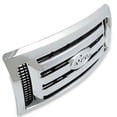 thumbnail image 4 of Chrome Front Bumper Grille Assembly Cover Guard Grill For 2009- 2014 Ford F-150 Plastic Shell/Black Insert XLT Model Replaces 9L3Z8200D FO1200511, 4 of 7