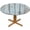 Pastel Wood, variant on Seashells Round Table Cloth Wooden Nautical Starfish Elastic Edged Table Cover Fade and Stain Resistant Table Cloths Easy to Clean Fits Tables 40-44" Diameter