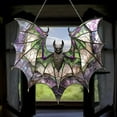 thumbnail image 5 of XIBUFE Halloween Hanging Bats,7x8\" Acrylic Bat Decor Stained Window Hanging,2024 New Colorful, 5 of 7