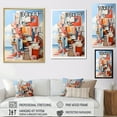 thumbnail image 4 of Designart "De Stijl-Inspired Landscape With A Lighthouse I" Ocean Wall Art Prints, 4 of 7