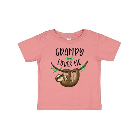 

Inktastic Grampy Loves Me Cute Sloth and Baby Gift Baby Boy or Baby Girl T-Shirt