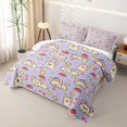 thumbnail image 3 of Manfei Cute Chihuahua Dog Twin Quilt Set, Pet Lover Twin Coverlet Set, Light Lavender, 2pcs, 1 Bedspread and 1 Pillowcase, 3 of 7