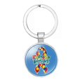 thumbnail image 5 of AUTISM Awareness Children Keychain For Boy Girls Glass Pendant Keyring Mom Key chain Accessories Gift, 5 of 5