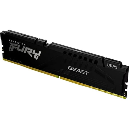 Kingston Technology Fury Beast 16GB 5200MHz DDR5 CL40 Desktop Memory Single Module KF552C40BB-16, Black