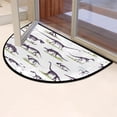 thumbnail image 6 of Dinosaur Skeleton Half Round Door Mat, Cute Animal Non-Slip Half Circle Area Rug Doormat Absorbent Washable for Indoor Outdoor Kitchen Bedroom Home Decor 24"x36", 6 of 7