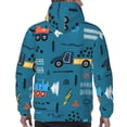 thumbnail image 7 of Daiia Construction Trucks for Men's Fashion Hoodies & Sweatshirts with Kangaroo Pocket Hooded Sweatshirt Breathable & Moisture Wicking-4X-Large, 7 of 7