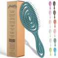 thumbnail image 1 of Ninabella Cepillo orgánico para desenredar el cabello para mujeres, hombres y niños - No tira del cabello - Cepillos alisadores para cabello liso, rizado y mojado - Cepillo único en espiral, 1 of 5