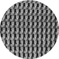 thumbnail image 1 of Ahgly Company Tapis Rond Lavable en Machine Intérieur Transitionnel Gris Foncé Noir, 8 Pieds Rond, 1 of 7