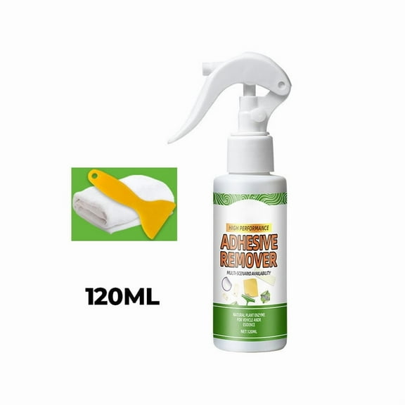 Adhesive Remover Spray, Glue Remover with Scraper and Towel, Surface Safe Sticky Stuff Remover for Car, Windows, Floor, Sticker Remover Rapidly Removes Labels, Gum, Tape, Wax