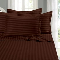 1500 Premier Hotel Collection Elegant Comfort 1800 Premier Hotel Collection Damask Stripes Silky Soft 4Piece Sheet Set Up To 16" Deep Pocket King Chocolate Brown