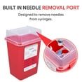 thumbnail image 4 of Alcedo Sharps Container for Home Use and Professional 1 Quart (5-Pack), Biohazard Needle and Syringe Disposal, Small Portable Container for Travel, 4 of 10