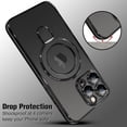 thumbnail image 4 of Magnetic Case for iPhone 13 Pro Max [Compatible with MagSafe] Full Body Protection Case with Camera Lens Protector Kickstand Screen Protector Anti-Scratch Shockproof Cover for Women Men - Black, 4 of 16