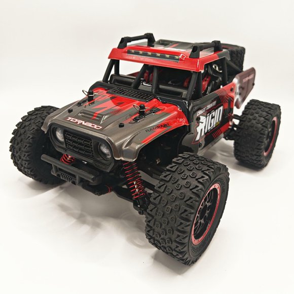HLSFWDRIVE Voiture RC 1/14 Tout-Terrain Camion RC 4x4 Voiture Télécommandée Buggy Passe-Temps Tout-Terrain Haute Vitesse 30+ Mph 4WD avec Moteur Brossé 390 Proportionnel Thr