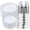 silver, variant on 350 PCS Silver Dinnerware Set for 50 Guests Silverware Set for Wedding & Party