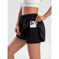 thumbnail image 5 of High Waisted Shorts for Women for Running Athletic Workout Gym with Pockets Liner Black L, 5 of 9