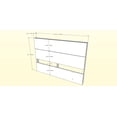 thumbnail image 5 of Merlin 3 Piece Full Size Bedroom Set  Walnut and White, 5 of 5