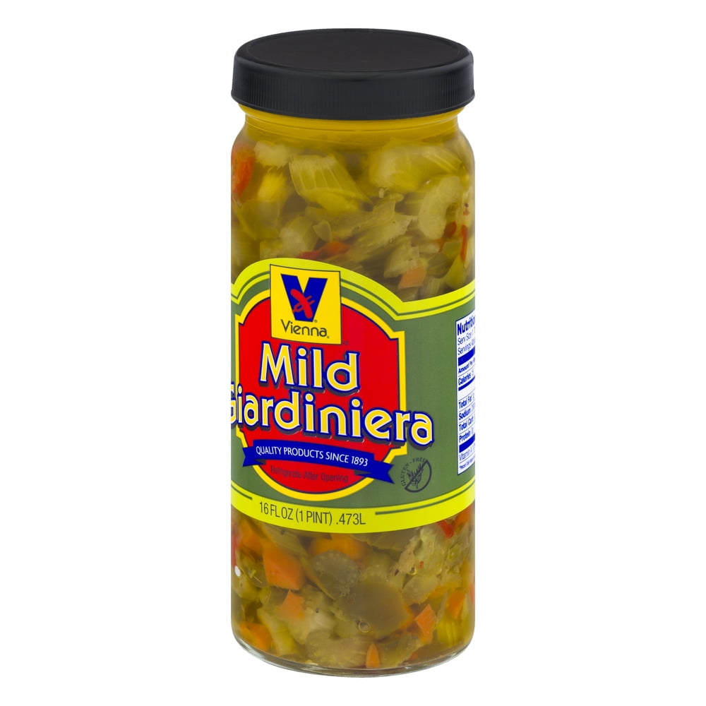 Vienna Beef, Mild Giardiniera, 16 oz, Jarred Vegetables, Shelf-Stable