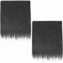 2Pcs Black Fox Fur Square 25cm Artificial Shaggy Fluffy Pre Cut Decoration Fabric Sewing Patches Trim Ribbon for Cosplay Costume Cushions Hobby DIY Craft Supplies Black