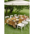 thumbnail image 3 of Outdoor Tablecloth with Umbrella Hole and Zipper, White Spring Floral Rectangle Table Cloth 52x70 Inch Waterproof Tablecloth, Farmhouse Birds Flowers Branches Picnic Table Cover for Patio Camping, 3 of 7