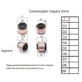 thumbnail image 5 of RANMEI 1Pc 10.4X 4X 11.6（12) Mm Chy-3230-8 Motor Commutator 8P Teeth Copper Hook Type Electrical Motor Commutator For Power Tools, 5 of 8