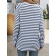 thumbnail image 3 of SHIBEVER Women Long Sleeve T Shirts Stripe Tunic Tops Crewneck Side Slit Sweatshirts Color Block Loose Shirts for Women, 3 of 5