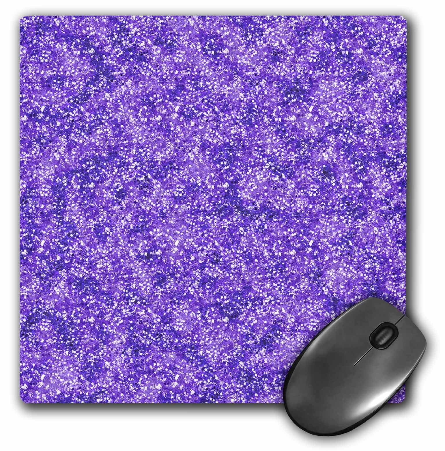 3dRose Purple Glitter, Mouse Pad, 8 by 8 inches
