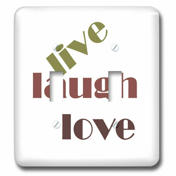 3dRose, Live Laugh Love, double toggle switch