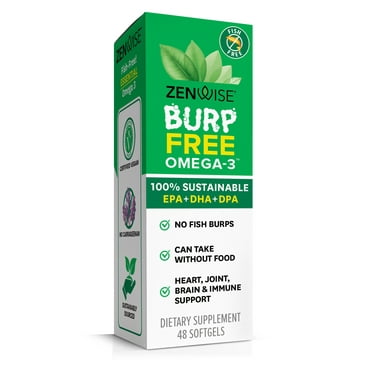 Zenwise Health Vegan Omega 3 Supplement - Fish Oil Alternative Source for EPA & DHA Fatty Acids - for Joint Support & Immune System - Heart & Skin Health Booster (48 Count)