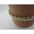 thumbnail image 3 of 7.60 Round Cut White Moissanite Women's Tennis Bracelet 14k Two-Tone Gold Plated, 3 of 4