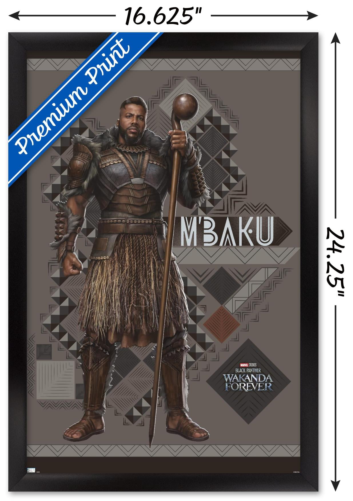 Marvel Black Panther: Wakanda Forever - M'Baku Wall Poster, 14.725" x 22.375" Framed