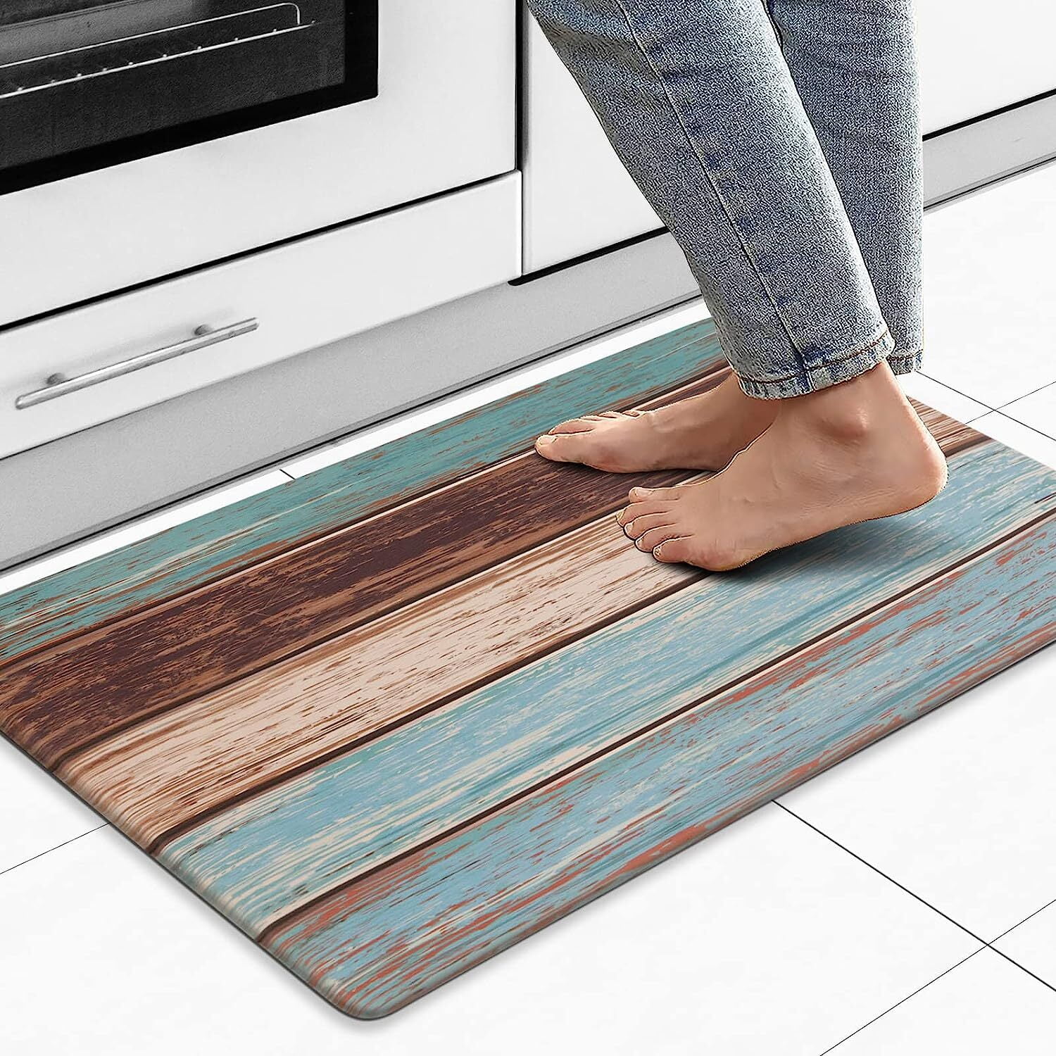 GALMAXS7 Anti Fatigue Kitchen Mat Cushioned Farmhouse Kitchen Rugs Non