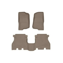 WeatherTech FloorLiner HP Custom Fit Floor Mats compatible with Jeep Wrangler 4-Door, Wrangler 4-Door Rubicon 392, Wrangler Unlimited 4-Door, Wrangler Unlimited Rubicon 392 - 1st & 2nd Row, Tan