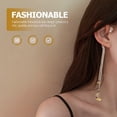 thumbnail image 4 of MasteelfCA 2pcs Tassels Ear Cuffs Shiny Rhinestone Ear Clip No Piercing Earring Ornament, 4 of 7