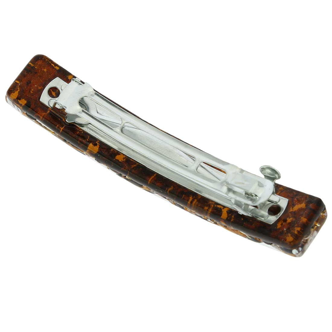 GlassOfVenice Murano Glass Venetian Reflections Hair Clip - Topaz Gold