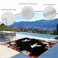 thumbnail image 3 of Black Crane Outdoor Rug for Patio/Deck/Porch, Non-Slip Large Area Rug 3 x 5 Ft, Vintage Red Teal Spring Floral Botanical Indoor Outdoor Rugs Washable Area Rugs, Reversible Camping Rug Carpet Runner, 3 of 8