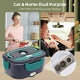 thumbnail image 2 of Heating Lunch Box 40W Portable Stainless Steel 110V+12V/24V Dual Power Supply Interface Stainless Steel, 2 of 7