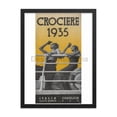 thumbnail image 5 of Cruises from the Italian Lines - Italia Cosulich Lloyd Trestino, Adria, 1932. Framed Vintage Travel Poster, 5 of 11