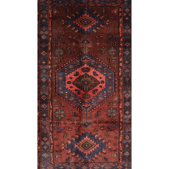 Ahgly Company Indoor Rectangle Traditional Maroon Red Persian Area Rugs, 2' x 5'