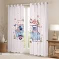 thumbnail image 2 of Erosebridal Kids Cute Camper Black Out Curtains For Travel Trailers,Pink Flowers Floral Curtains Pack of 2 (42x63 Each) For Girls, 2 of 7