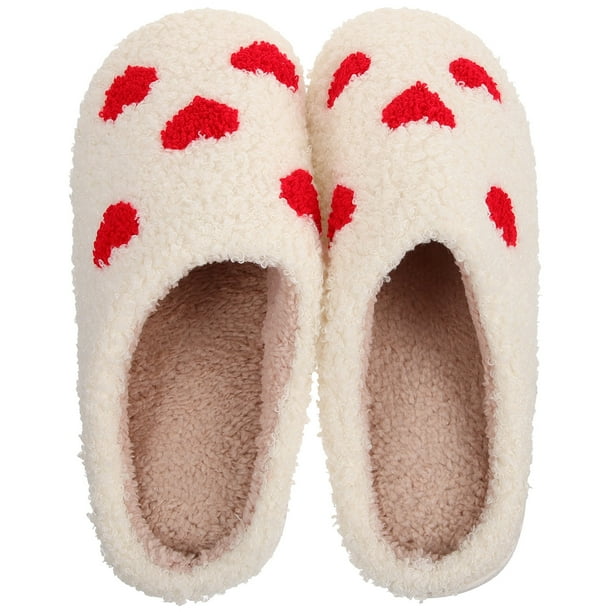 GOOHOCHY 1 par de pantuflas de corazón, lindas pantuflas de interior, pantuflas de casa, pantuflas de pareja