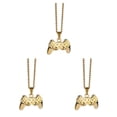 thumbnail image 3 of Transemion Gift Idea Stylish Chain Pendant Featuring Game Controller Charm Stylish Gold 3Set, 3 of 6