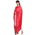 thumbnail image 4 of eloria Women's Neck Wrap Designer Embroidered Poly Chiffon Mirror Work Dupatta Indian Long Stole, 4 of 5