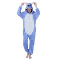 thumbnail image 4 of Kigurumi-Pijama de punto para hombre y mujer, ropa de dormir de franela, de animales, para parejas, para invierno, 4 of 4