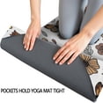thumbnail image 3 of Butterfly Flower Leaf Pattern Hot Yoga Mat Towel Non Slip for Hot Yoga - Quick-Drying Yoga Mat Cover with 4 Corner Pockets with Travel Bag - Hot Yoga Towel Non Slip 74"x26", 3 of 6