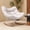 White, variant on Modern Patio Egg Chair, Oversized Papasan Rocking Chair for Outside Porch Balcony Indoor (Gray)