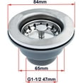 thumbnail image 2 of Stylish Kitchen Sink Strainer, Easy Installation With No Additional Tools Required, Modern Look Elevates Your Cooking Space, Durable Stainless Steel Ensures Durability And Rust, 2 of 5
