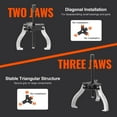 thumbnail image 3 of Gear Puller Set 3 Inch and 7 Inch Kit 3 Jaw Bearing Flywheel Pulley Removal Tool 2 or 3 Reversible Jaws Wheel Puller for Vertical Horizontal External Internal Use 2 Piece, 3 of 6