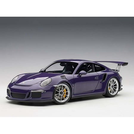 Porsche 911 (991) GT3 RS Ultra Violet with Silver Wheels 1/18 Model Car by