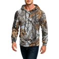 thumbnail image 4 of GrmtClth Mens Soft Realtree Camouflage Loungewear Drawstring Hood Kangaroo Pocket Long Sleeve Sweatshirt Street Relax Outfit Spring Autumn Winter Daily Home Wear, 4 of 8